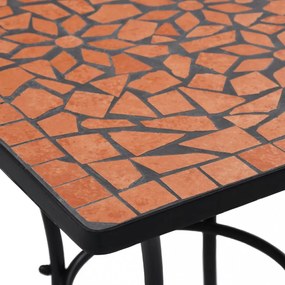 terrakotta mozaikos bisztróasztal 60 cm