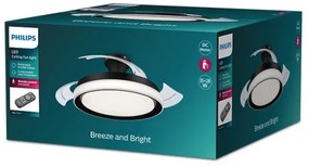 Philips-LED Mennyezeti lámpa ventilátorral LED/35W/230V 5500/4000/2700K + távirányító  fekete