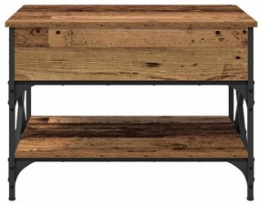 vidaXL Dohányzóasztal Öreg fa 70x50x50cm Faanyag