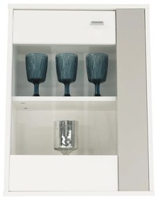 Nappali bútor, fehér/szürke, GENTA