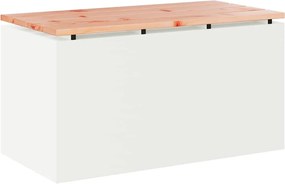 vidaXL Kerti pad Fehér 80 x 40 x 43 cm Acél