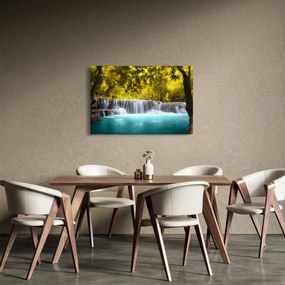 Kép - Vízesés, élénk színekkel (90x60 cm)