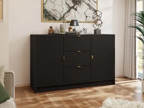 Komód Rozoma 2D3SZ (matt fekete + arany) . 1103672