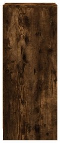 füstös tölgy szerelt fa tálalószekrény LED-del 42,5x34x85 cm