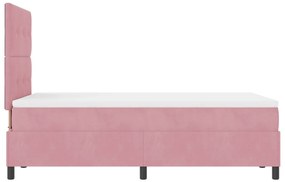 Boxspring ágy matraccal Rózsaszín 120x200 cm Bársonyos