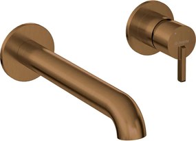 Silia falsík alatti mosdó csaptelep, szálcsiszolt bronz