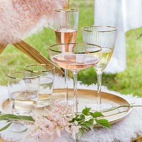 GOLDEN TWENTIES vizes pohár arany szegéllyel 300 ml