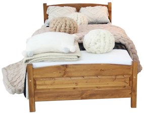 ANGEL magasított ágy + MORAVIA szendvics matrac + ágyrács AJÁNDÉK, 80x200 cm, tölgy-lakk