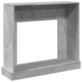 betonszürke szerelt fa kandallóburkolat 100 x 30 x 87,5 cm