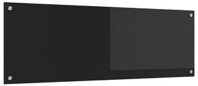Konyhai Fali Panel Fekete 120x40x0,6 cm Edzett Üveg