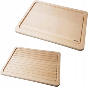 Vágódeszka Fa 2 az 1-ben36x26 cm Nagy Kétoldalas Bükk Tálca