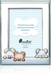 Képkeret plüssökkel Méret: 10x15 cm Szín: Kék