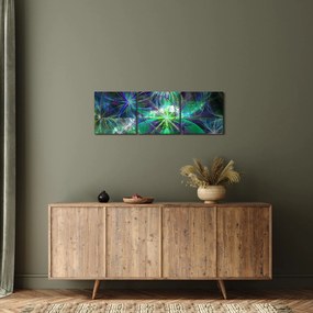 Kép - Absztrakt geometriai formák (órával) (90x30 cm)