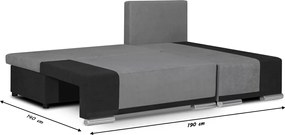 DROP Kinyitható sarokkanapé Zöld/fekete