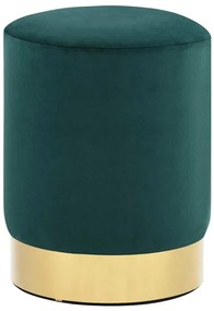 sötétzöld és aranyszínű bársony ülőke 28 x 36 cm