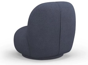 Sötétkék buklé fotel Chuck – Micadoni Home