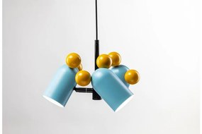 Lámpa Mennyezeti lámpatest MOUSE II, 2035, max.250V, 50/60Hz, 3*E27, max.25 W,  IP20, átmérő 30 cm, kék