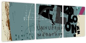 Kép - Repülő léggömb szivárvánnyal (órával) (90x30 cm)