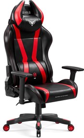 Gamer szék műbőr Small Size, fekete-piros: Diablo X-Horn 2.0