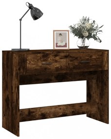 füstös tölgy színű szerelt fa tálalóasztal 100 x 39 x 75 cm