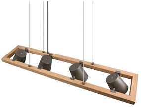 Szürke-natúr színű függőlámpa Bell – Trio