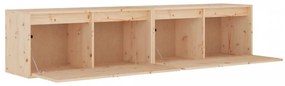 2 db tömör fenyőfa faliszekrény 80 x 30 x 35 cm