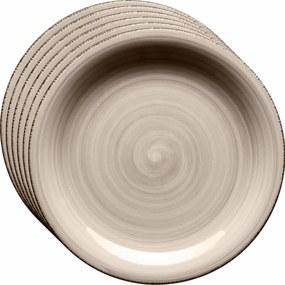 Mäser 6 db Bel Tempo desszert tányér szett 19,5 cm, taupe