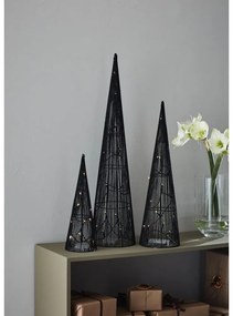 Fekete fénydekoráció készlet karácsonyi mintával 3 db-os Dunge – Markslöjd