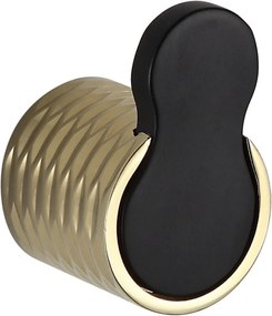 Mexen Base törölköző akasztó, fekete/arany - 7088235-57