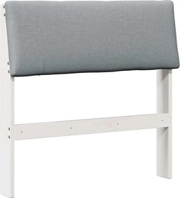 vidaXL Kárpitozott fejtámla Világosszürke 75 cm Tömör fenyőfa
