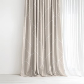Goldea pamut függöny - geometriai vonalak lattén 220x150 cm