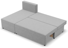 Nobu sarokkanapé, fonott, univerzális oldal, világosszürke