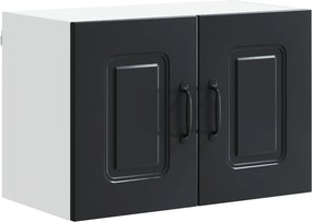 vidaXL Konyhaszekrény tárolóval Kalmar Fekete 60 x 31 x 40 cm Faanyag