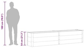 szürke WPC kerti magaságyás 250 x 50 x 54 cm
