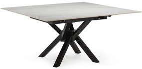 Bővíthető étkezőasztal kő asztallappal, hosszabbító asztallappal 90x150 cm Arlene – Marckeric