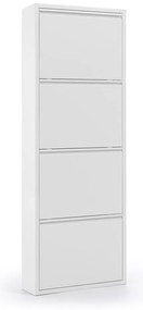 Fehér fém billenő ajtós cipőtartó 50x136x15 cm Ode – Kave Home