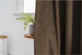 Sötétítő függöny DUNES VELVET 140x250 cm, barna Felfüggesztés: Fém gyűrűk