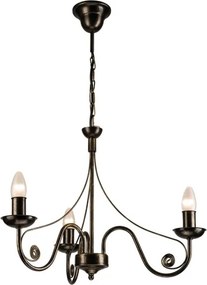 BRILAGI - LED Csillár láncon STEFANO 3xE14/40W/230V fekete patina