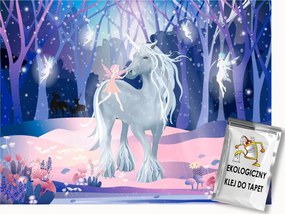 Fotótapéta Flizelina Gyerekek Mese Erdő Unikornis Tündérek Varázslatok 150x105 ragasztó