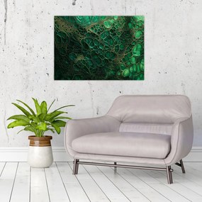 Kép - Zöld mikroszkópos kép (70x50 cm)