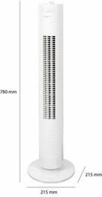 Clatronic TVL 3770 oszlopventilátor, fehér