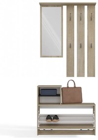 Odell GAR előszobafal, 85x180x24 cm, sonoma