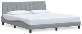 világosszürke szövet ágykeret matrac nélkül Hanko 180 x 200 cm