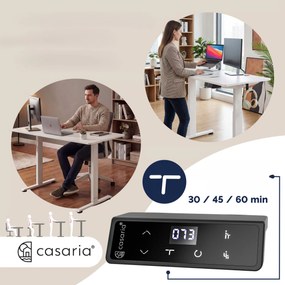 Deuba Magasságban állítható asztal 140x60x117 cm - fehér