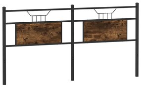 füstös tölgy színű szerelt fa és acél fejtámla 160 cm