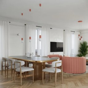 Sollux SL.1756 - Asztali lámpa HALO 1xG9/8W/230V átm. 12 cm rózsaszín