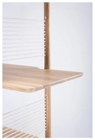 Muse tömör tölgyfa könyvespolc, magassága 216 cm - Gazzda