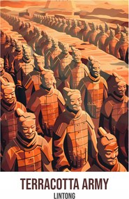 Poszter 30x45cm Terracotta Army, Lintong