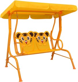 vidaXL sárga szövet gyermek hintapad 115 x 75 x 110 cm