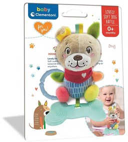 Kutyás Lovely plüss baba csörgő Clementoni